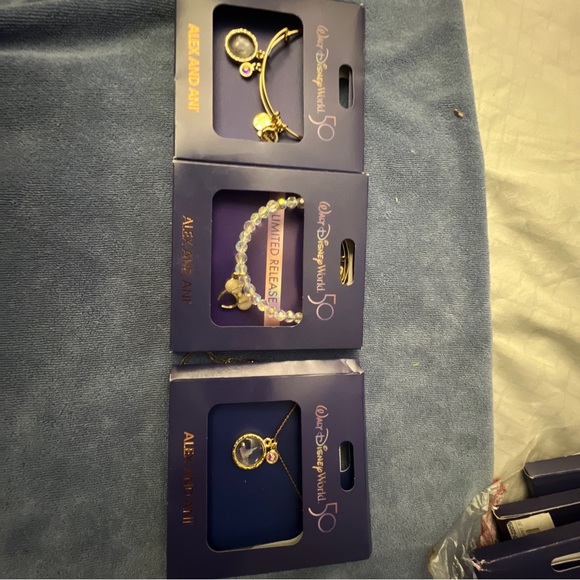 Walt Disney World 50th Anniversary Castle Goldtone Bracelet by Alex and Ani lot - Picture 1 of 1
